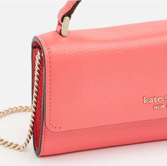 Kate Spade New York Roulette Top Handle Crossbody Bag. Peach Melba - Picture 5 of 16
